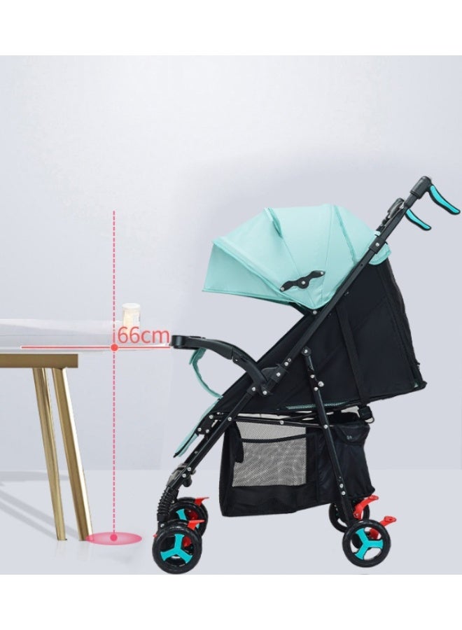 MIXDE Foldable Cabin Baby Stroller Pram for Baby with 3-Position Adjustable Seat, Metal Frame  Canopy, Bassinet, Parent Handle, 5 Point Safety Belt, Stroller for Kids Toddler 0 to 3 Years Boy Girl Grey - Image 4